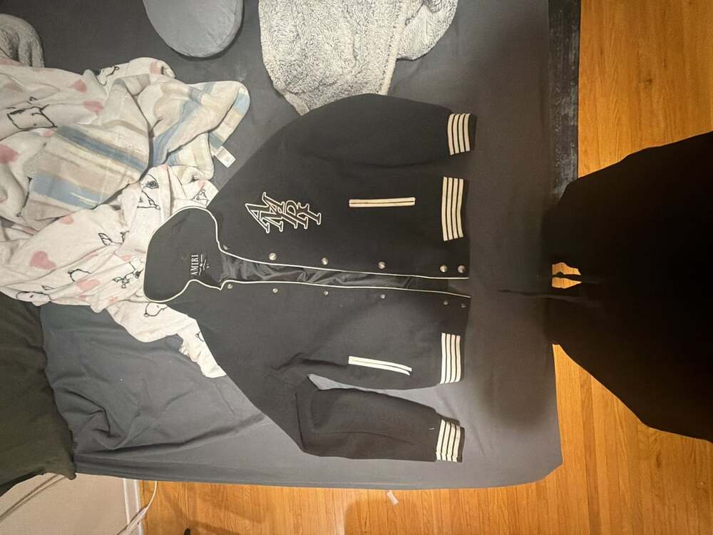 AMIRI MA Varsity Jacket Size M Black